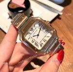 New Cartier Santos Rose Gold Quartz Watch - Best Replica